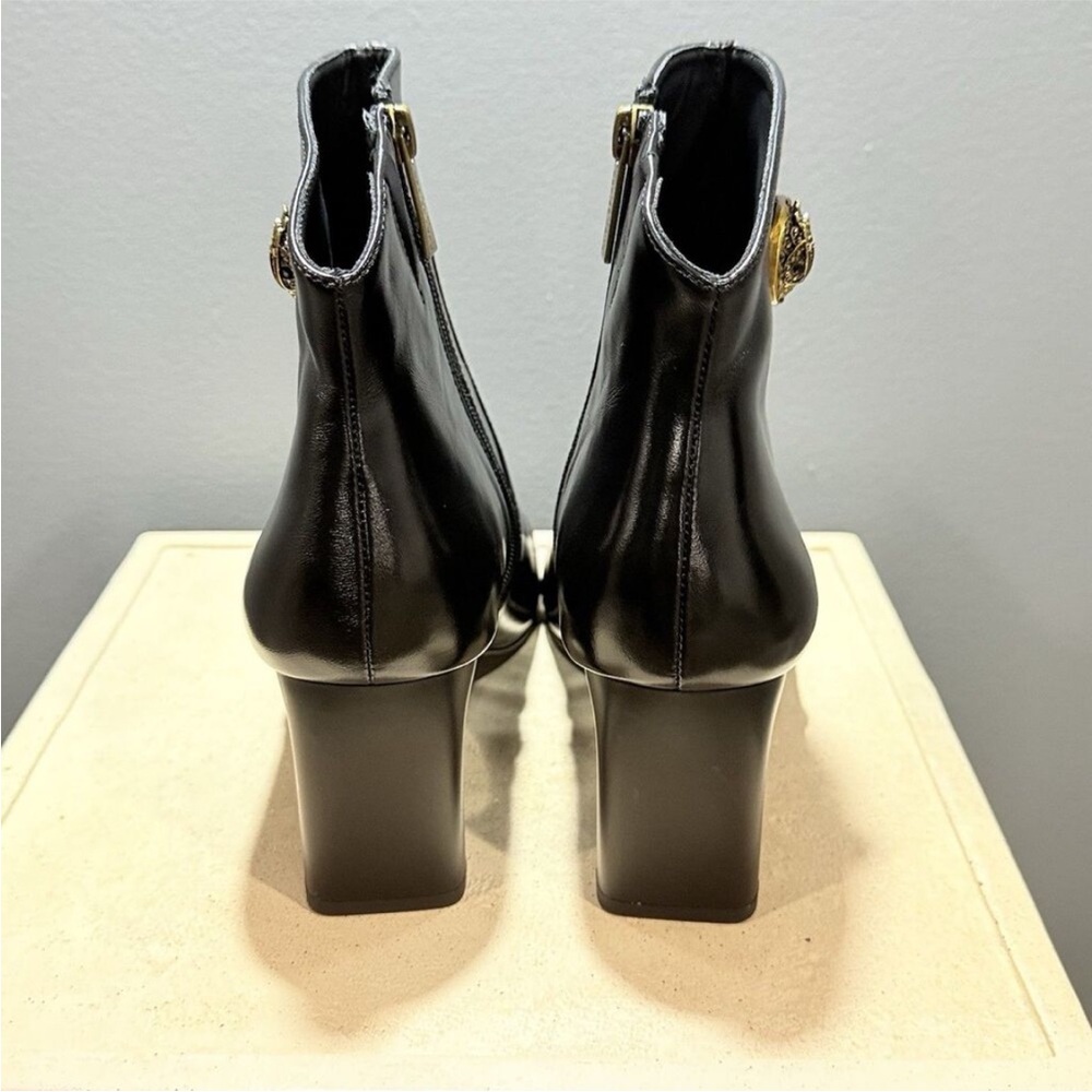 Kurt Geiger Black London Chelsea Square Toe Eagle Leather Boots Sz 38.5 (8) NWT - Picture 9 of 12